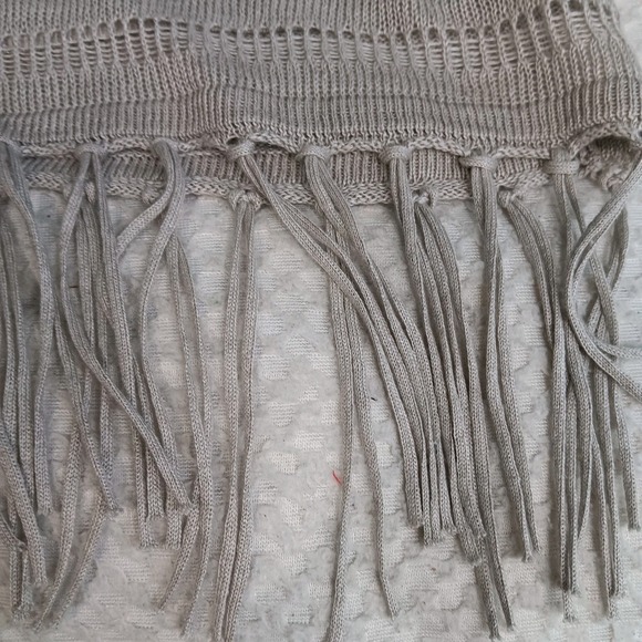 Tommy Bahama Beige Cedar Pointelle Fringe Bottom Sleeveless Linen Dress Sz Xs - Picture 5 of 11